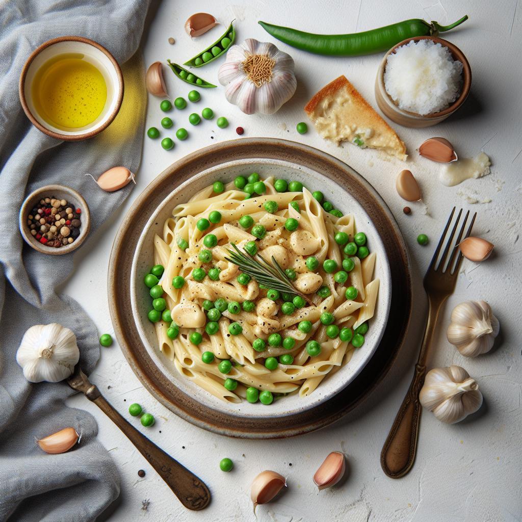 Creamy Garlic Pasta with Peas: A Comforting Classic Recipe