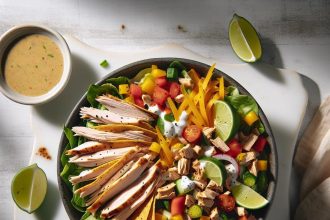Zesty Turkey Taco Salad with Fresh Lime Dressing Delight
