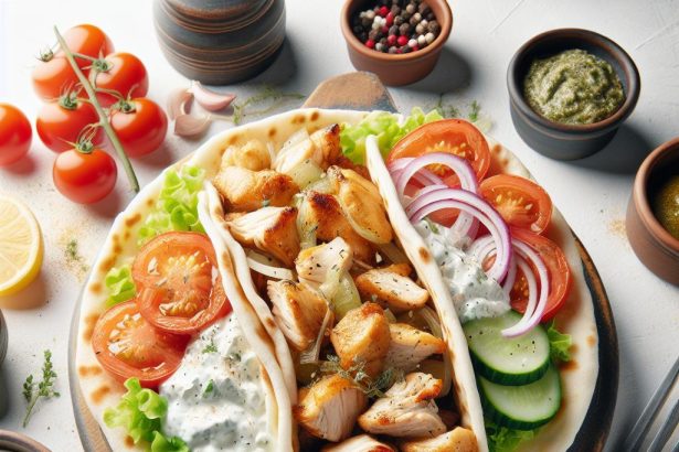 Savor the Flavors: Greek Chicken Gyros with Creamy Tzatziki