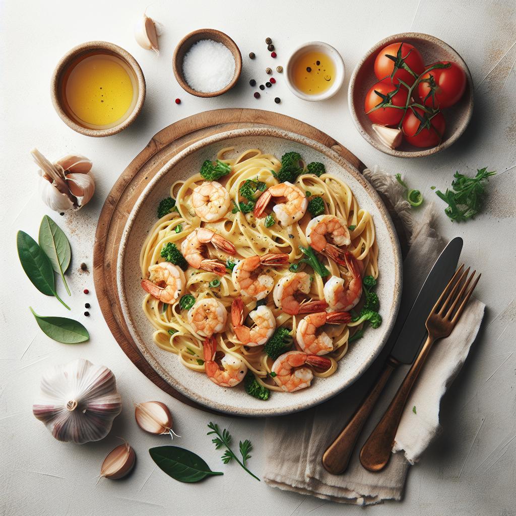 Indulge in Creamy Garlic Shrimp Pasta: A Savory Delight