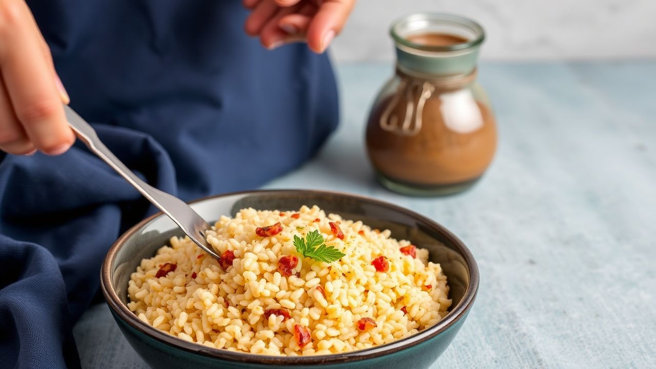 Vibrant bowls of fluffy couscous topped with roasted vegetables, herbs, and lemon wedges