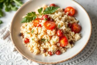 Bowls of gluten-free couscous alternatives: quinoa, millet, cauliflower, and rice