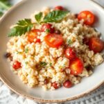 Bowls of gluten-free couscous alternatives: quinoa, millet, cauliflower, and rice